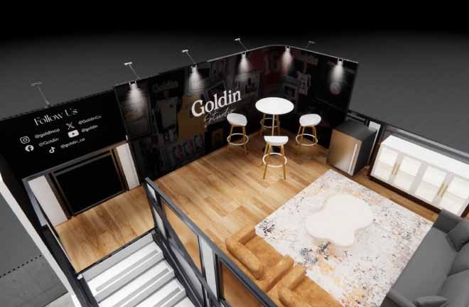 Goldin 40x40 Custom Double Decker Trade Show Exhibit Vip Top View