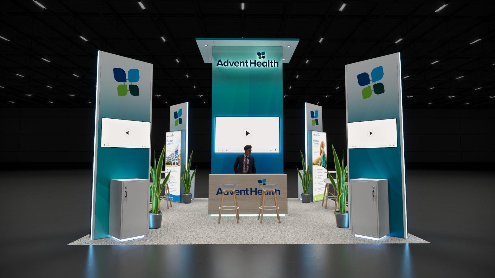 Adventhealth 20x20 Trade Show Exhibit Rental 1