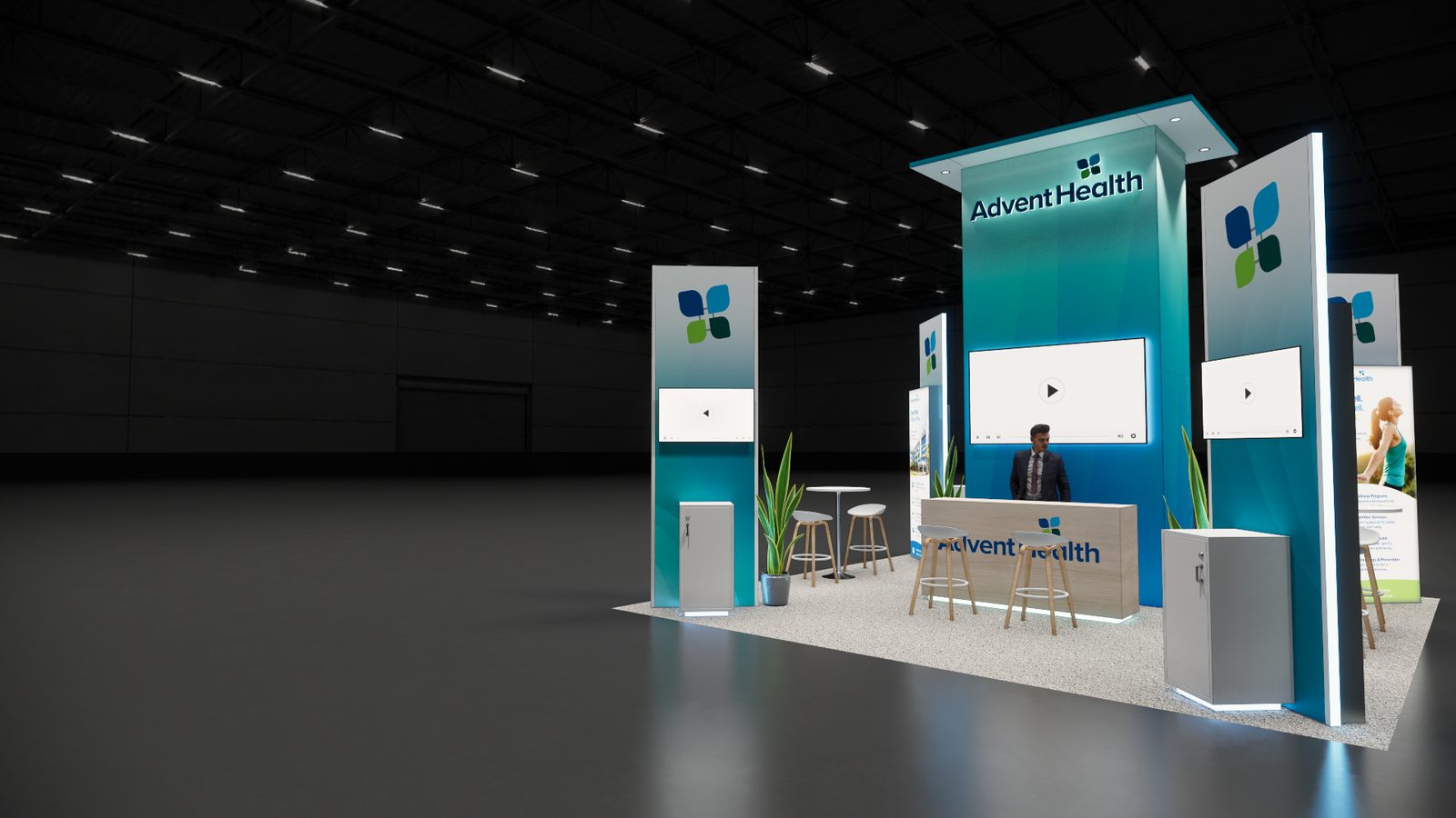 Adventhealth 20x20 Trade Show Exhibit Rental 3