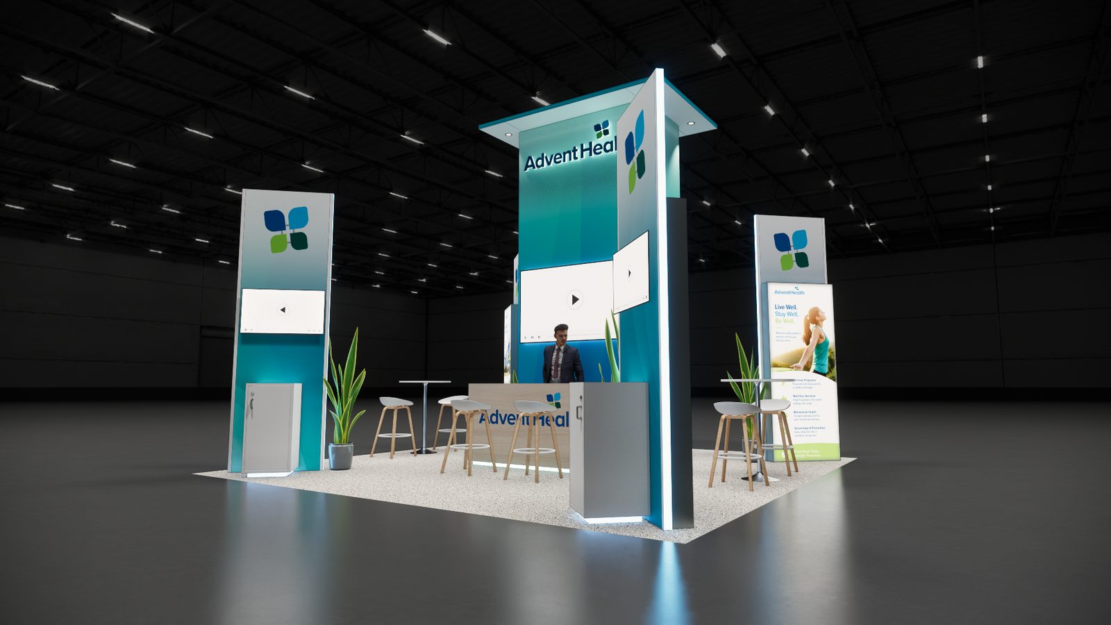 Adventhealth 20x20 Trade Show Exhibit Rental 5