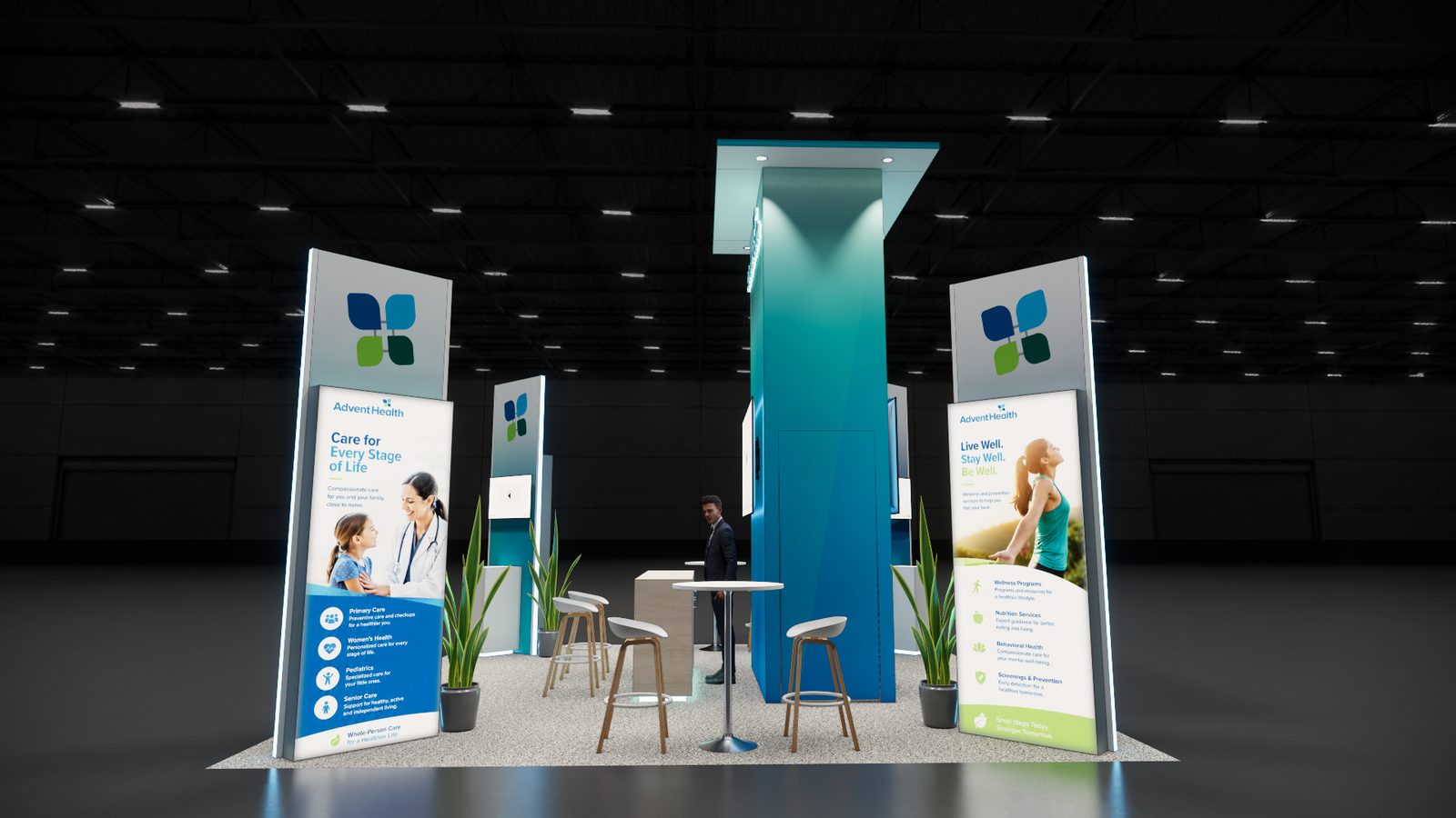 Adventhealth 20x20 Trade Show Exhibit Rental 6