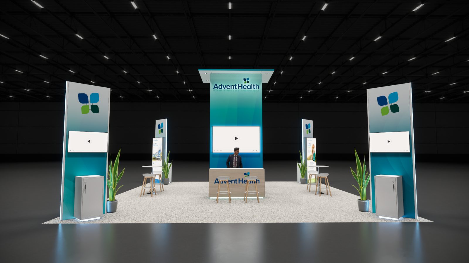 Adventhealth 30x30 Trade Show Exhibit Rental 1