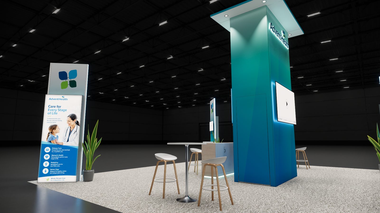Adventhealth 30x30 Trade Show Exhibit Rental 2