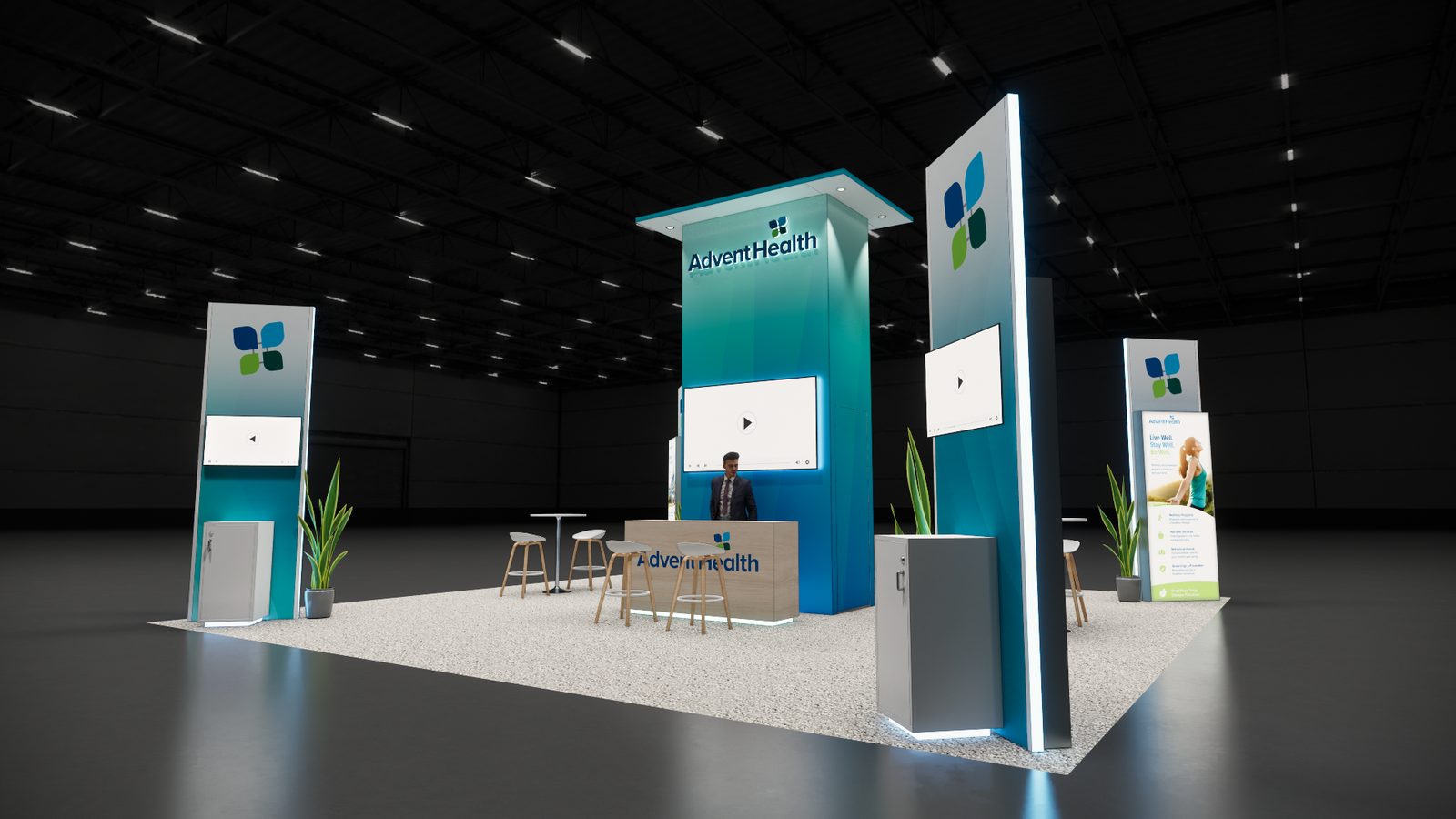 Adventhealth 30x30 Trade Show Exhibit Rental 5