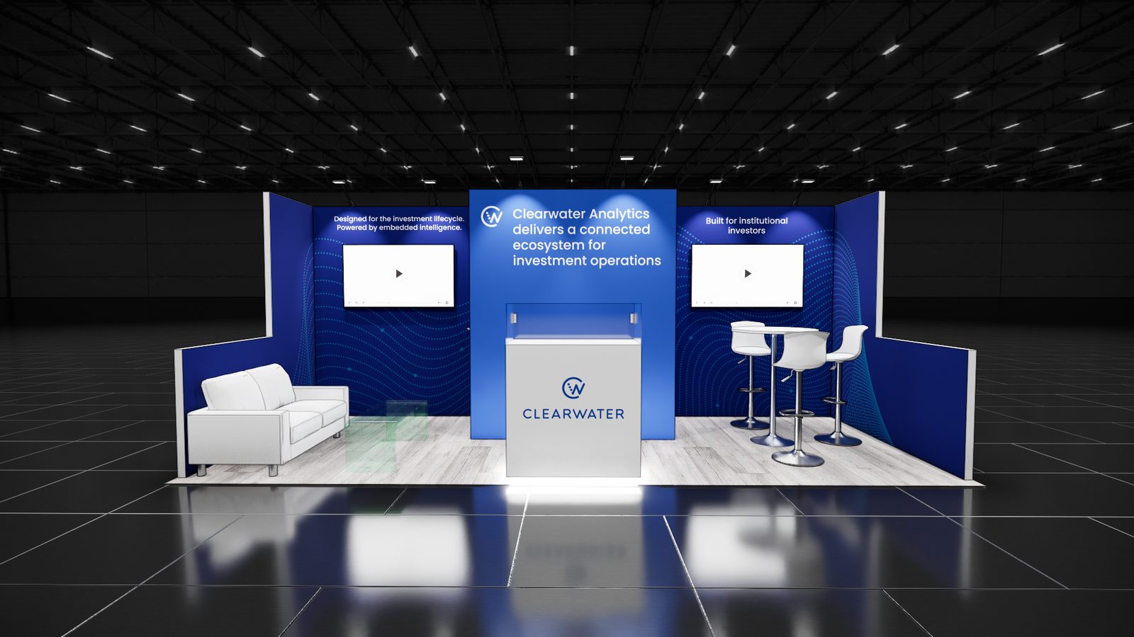 Clearwater Analytics 8x20 Trade Show Exhibit Rental 1
