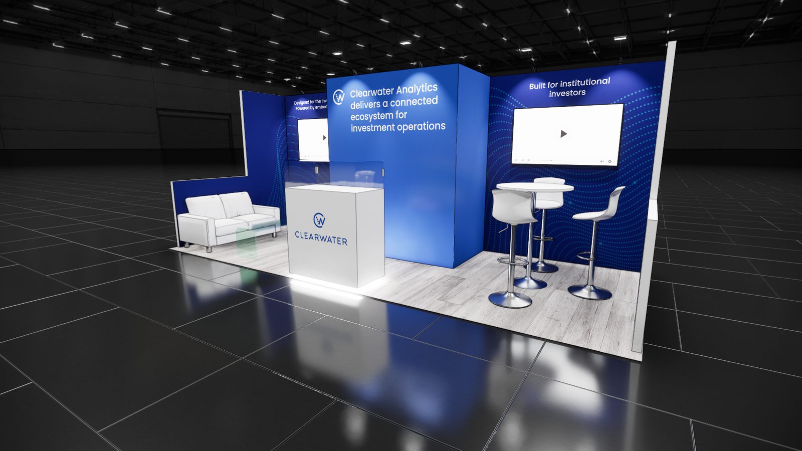 Clearwater Analytics 8x20 Trade Show Exhibit Rental 2