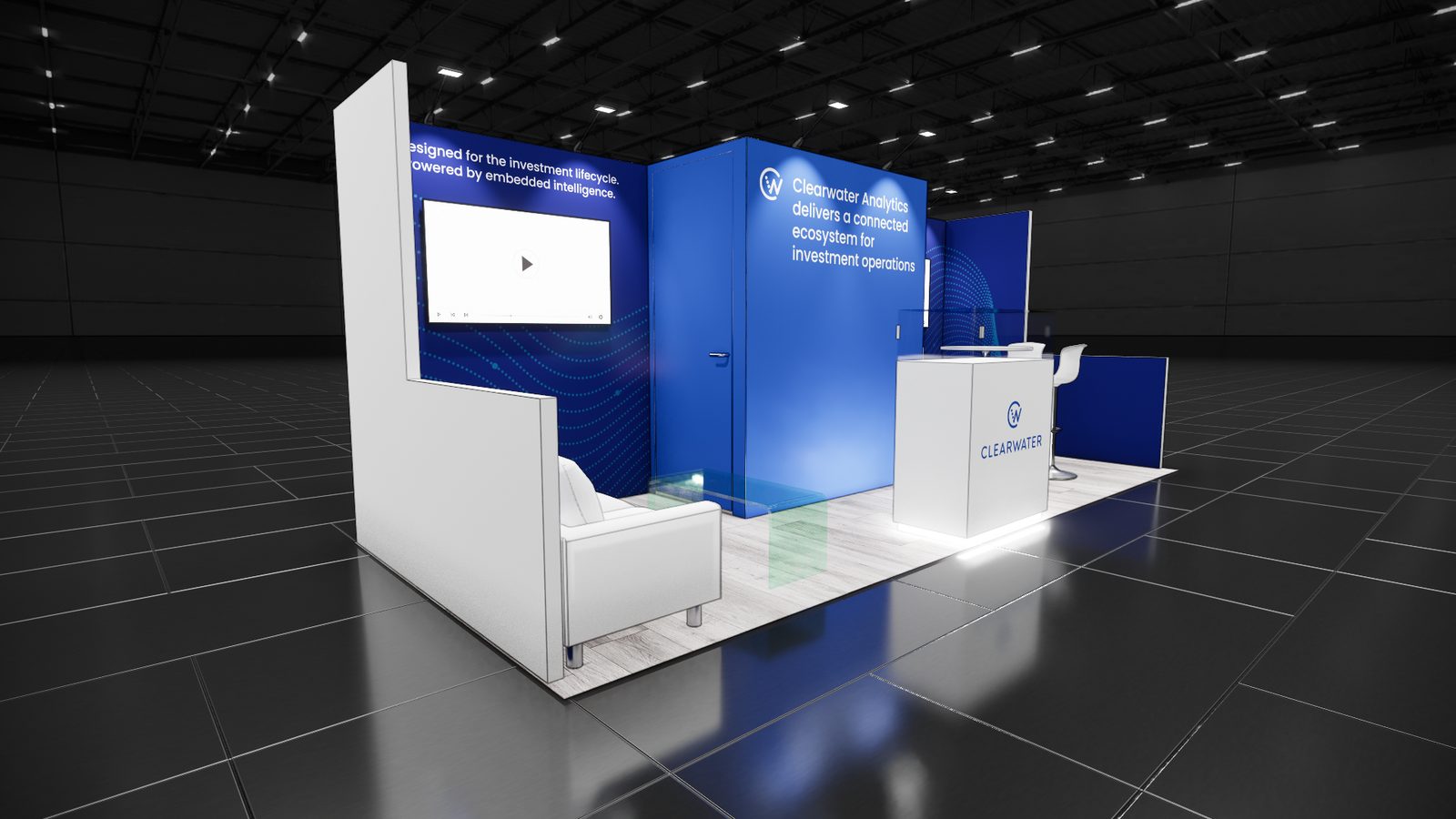 Clearwater Analytics 8x20 Trade Show Exhibit Rental 4
