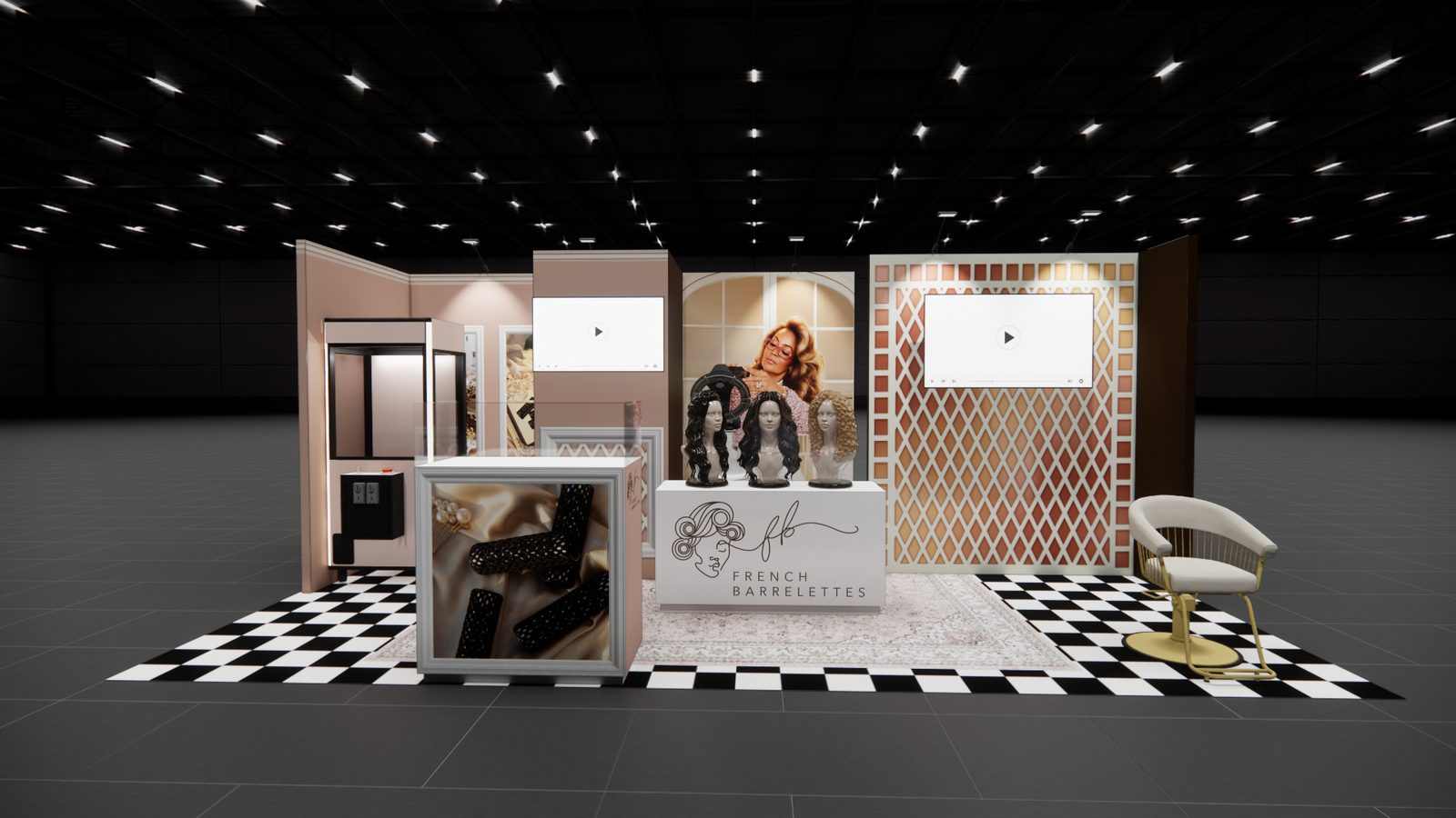 French Barrelettes 10x20 Trade Show Exhibit Rental 2