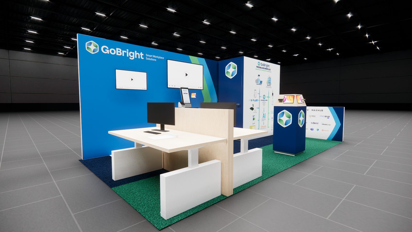 Go Bright 10x20 Trade Show Exhibit Rental 3