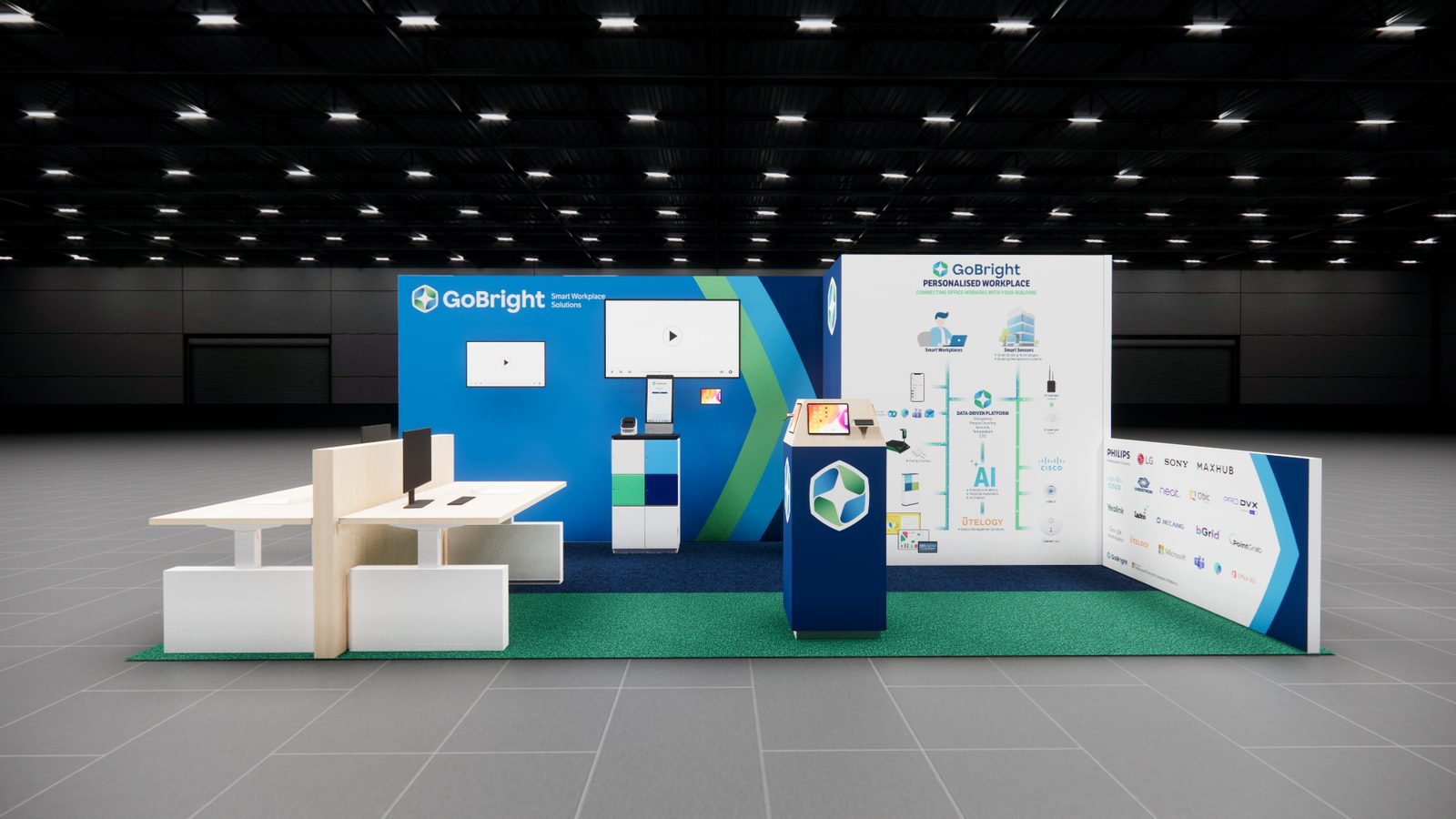 Go Bright 10x20 Trade Show Exhibit Rental 4