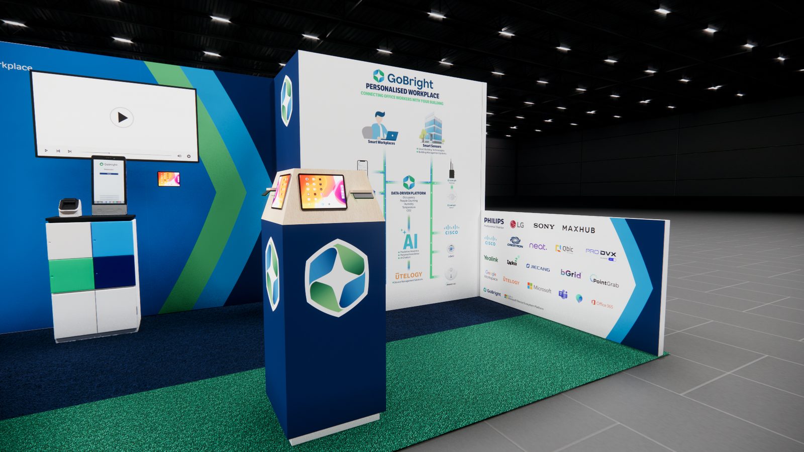 Go Bright 10x20 Trade Show Exhibit Rental 6
