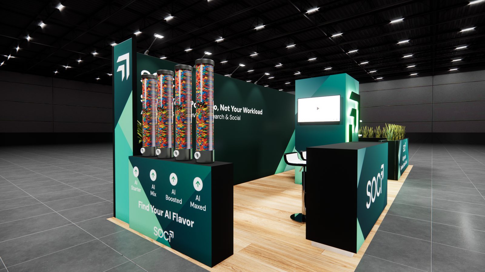 Soci 10x30 Trade Show Exhibit Rental 1