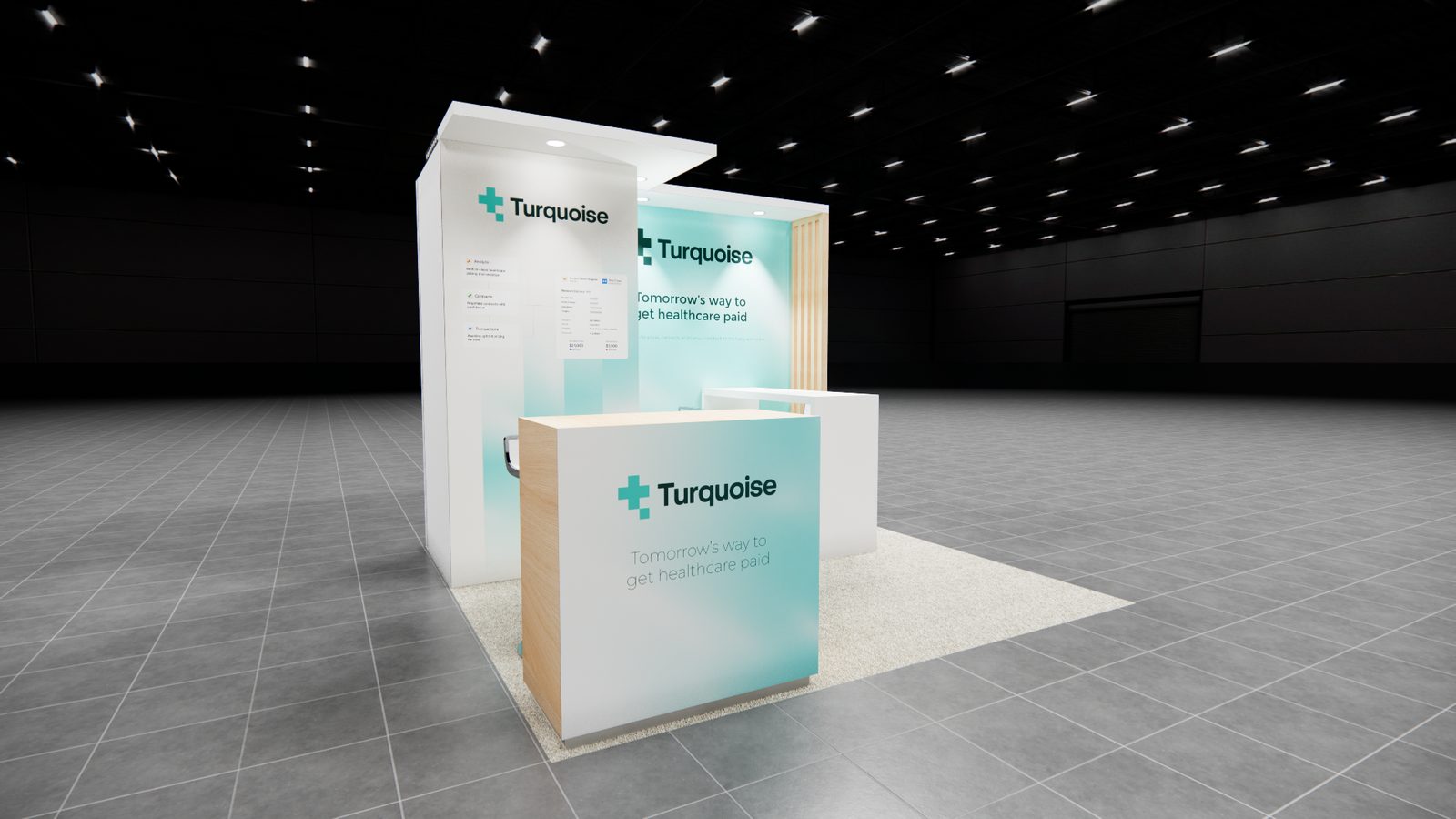 Turquoise 10x10 Trade Show Exhibit Rental 2