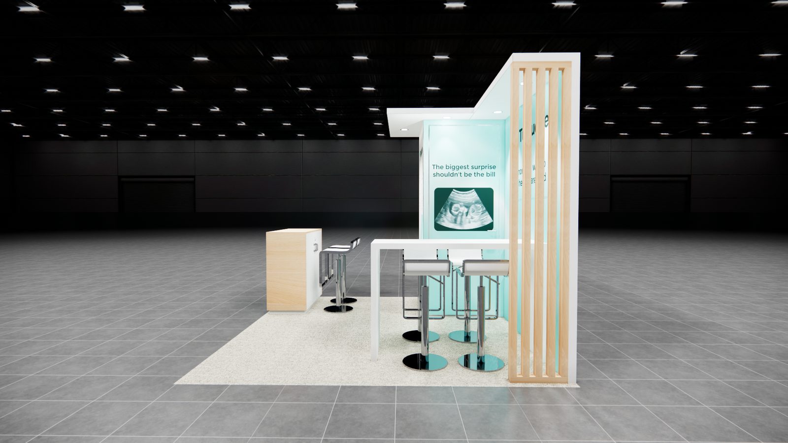 Turquoise 10x10 Trade Show Exhibit Rental 5