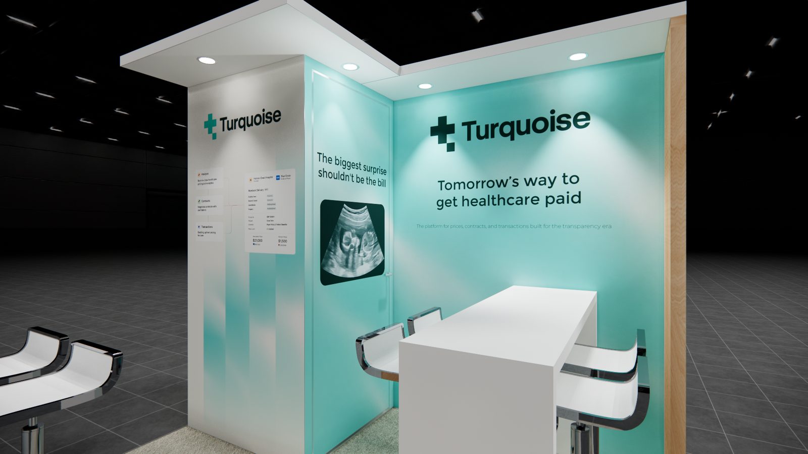 Turquoise 10x10 Trade Show Exhibit Rental 6
