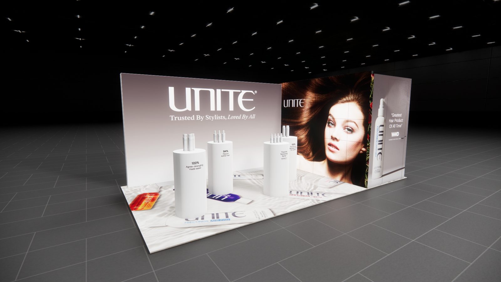 Unite Hair 10x20 Trade Show Exhibit Rental 3