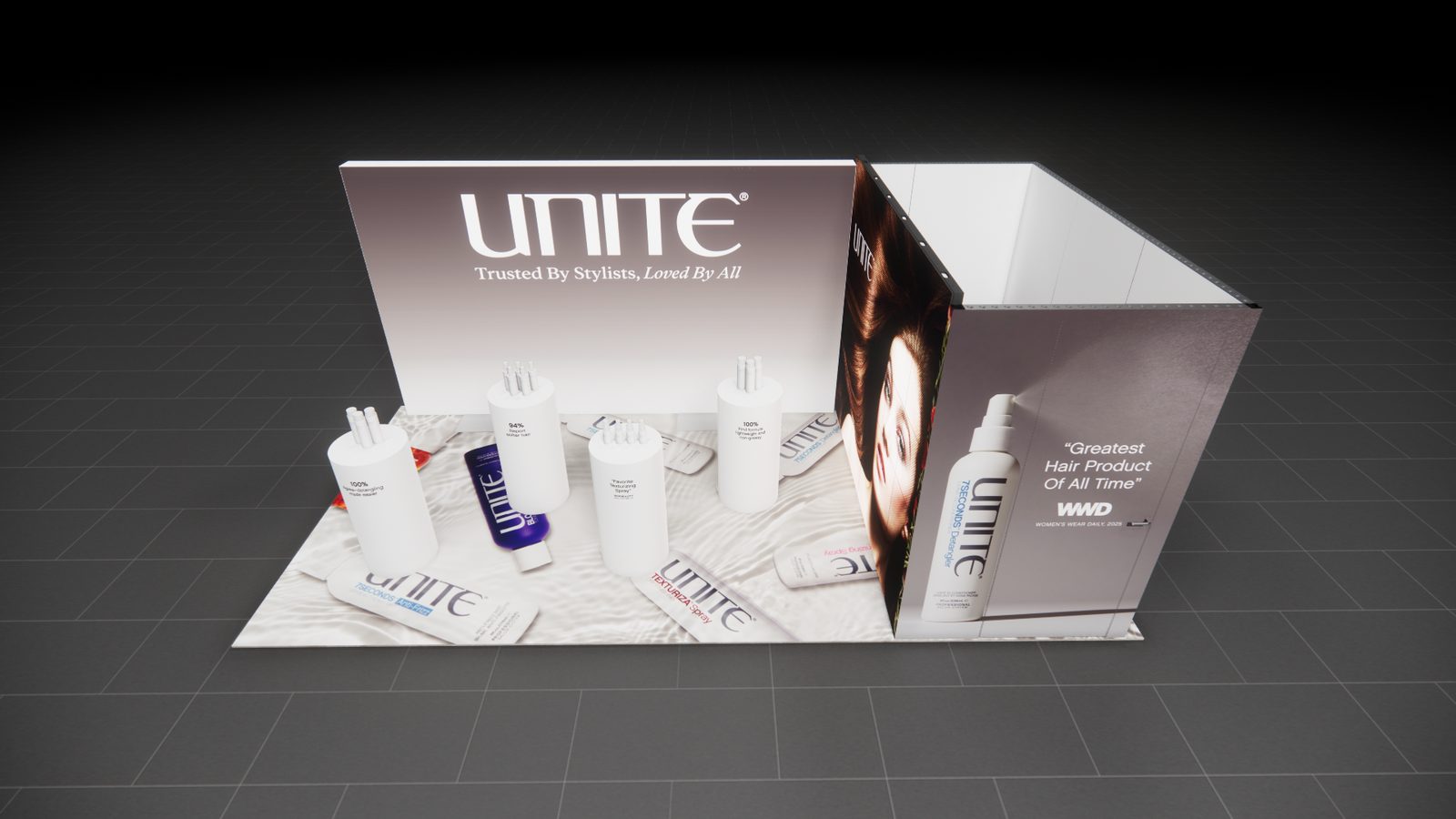 Unite Hair 10x20 Trade Show Exhibit Rental 6